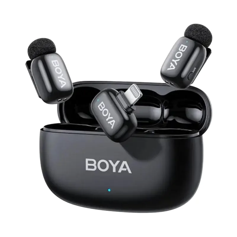 Microfon portabil pentru înregistrare vocală Boya mini 2-03, Fără fir, Negru