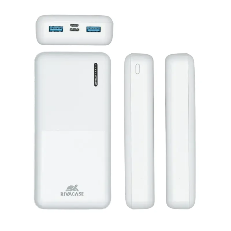 Acumulator extern Rivacase VA2572, 20000mAh, Alb