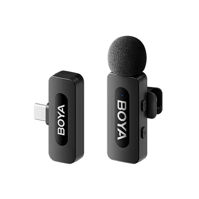 Портативный записывающий микрофон Boya BY-V10 V2.0, Беспроводной, Черный