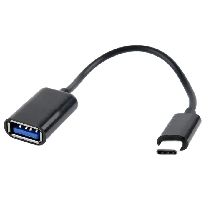 Адаптер Cablexpert A-OTG-CMAF2-01, USB Type-A (F)/USB Type-C, 0,2м, Чёрный