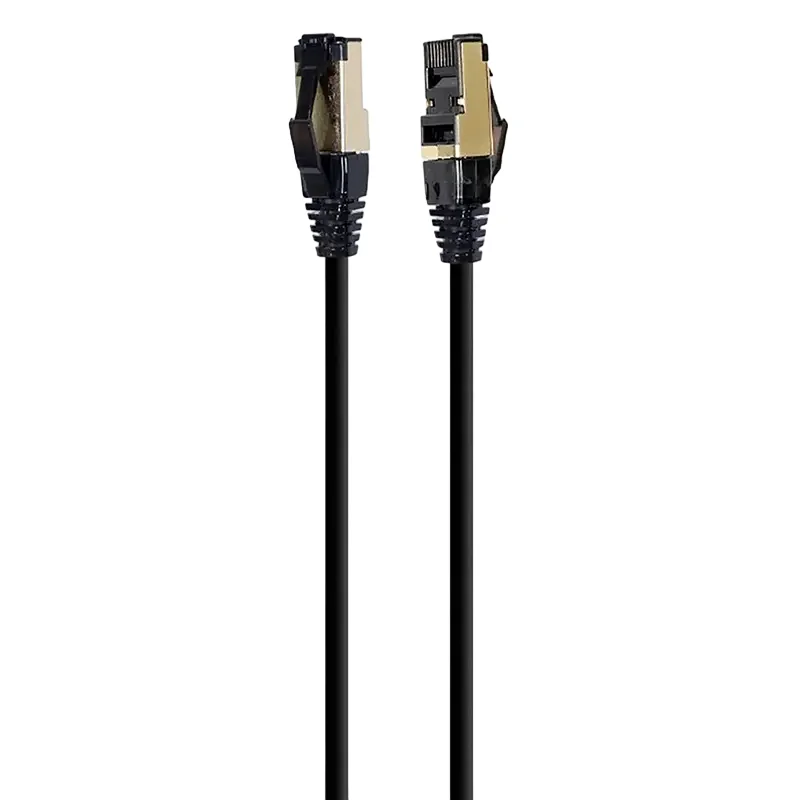 Patch Cord Cat.8  5.0m, Black, PP8-LSZHCU-BK-5M, Cablexpert, Low Smoke Zero Halogen (LSZH)