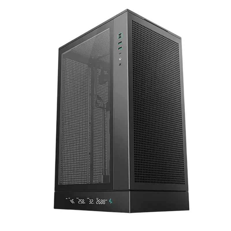 Компьютерный корпус Deepcool CH270 Digital, Mini-Tower, Без блока питания, Чёрный