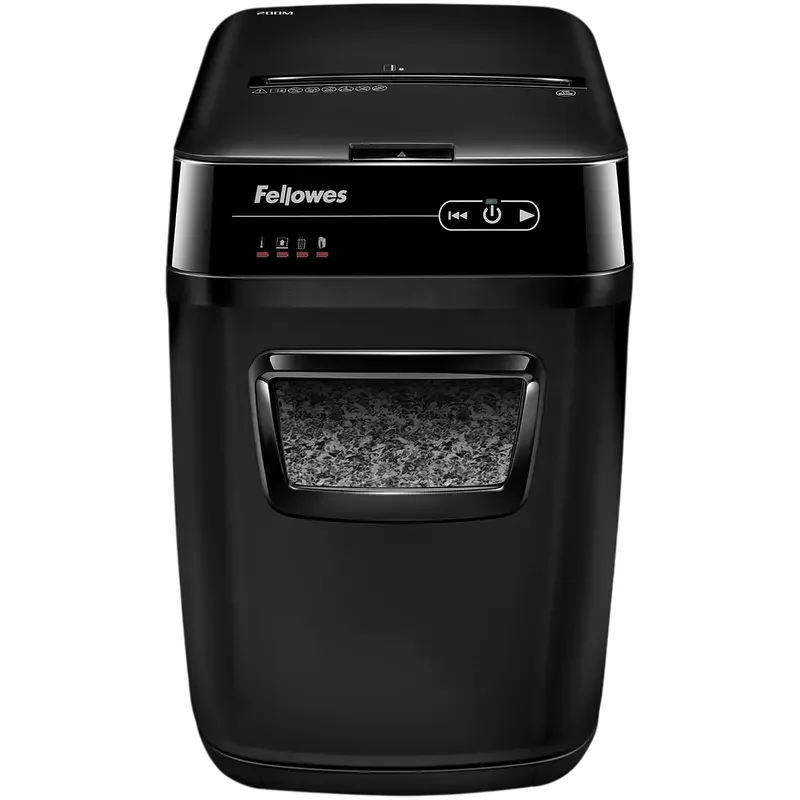 Fellowes  AutoMax™200M, DIN Level P-5, Cross 4x38mm, Paper feeder: 200sheets, Vol.32 lit. Paper Clip