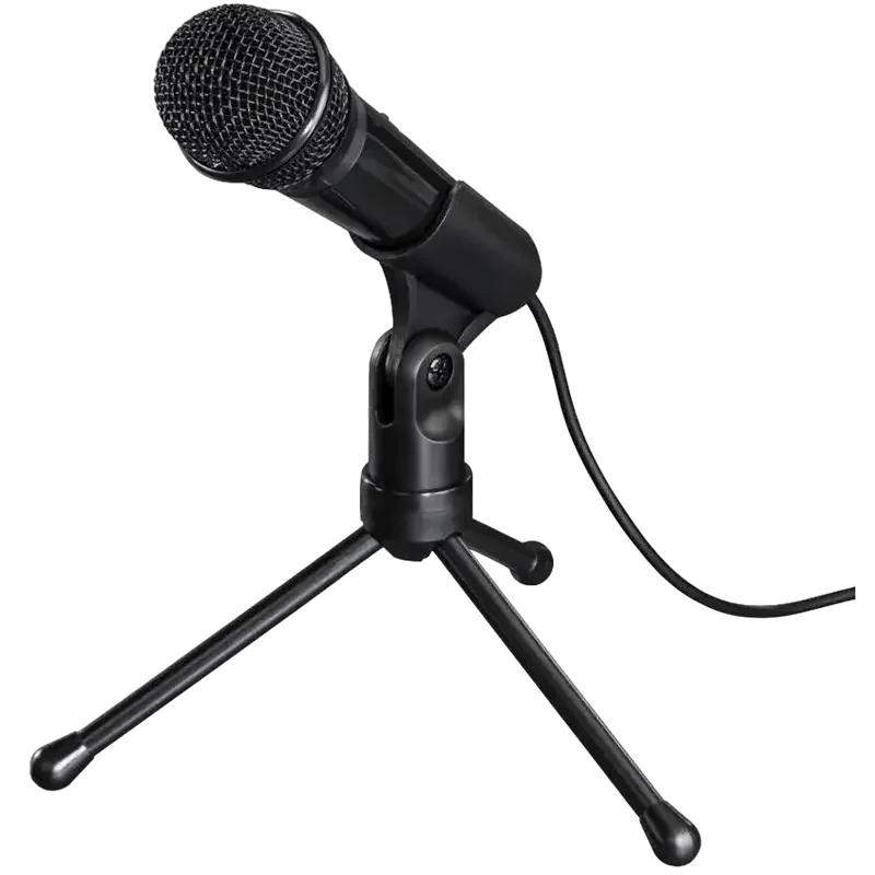 Компьютерный микрофон HAMA MIC-P35, Проводной аналоговый, Черный