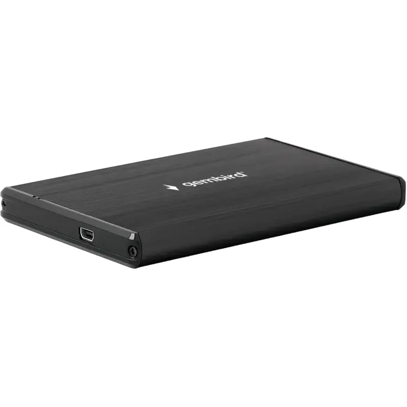 2.5" SATA HDD External Case miniUSB3.0, Aluminum Black, Gembird "EE2-U3S-3"