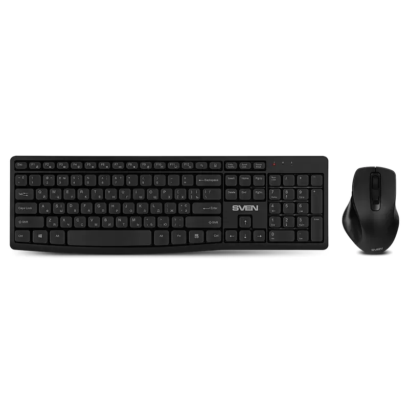 Set Tastatură + Mouse SVEN C3500W, Fără fir, Negru