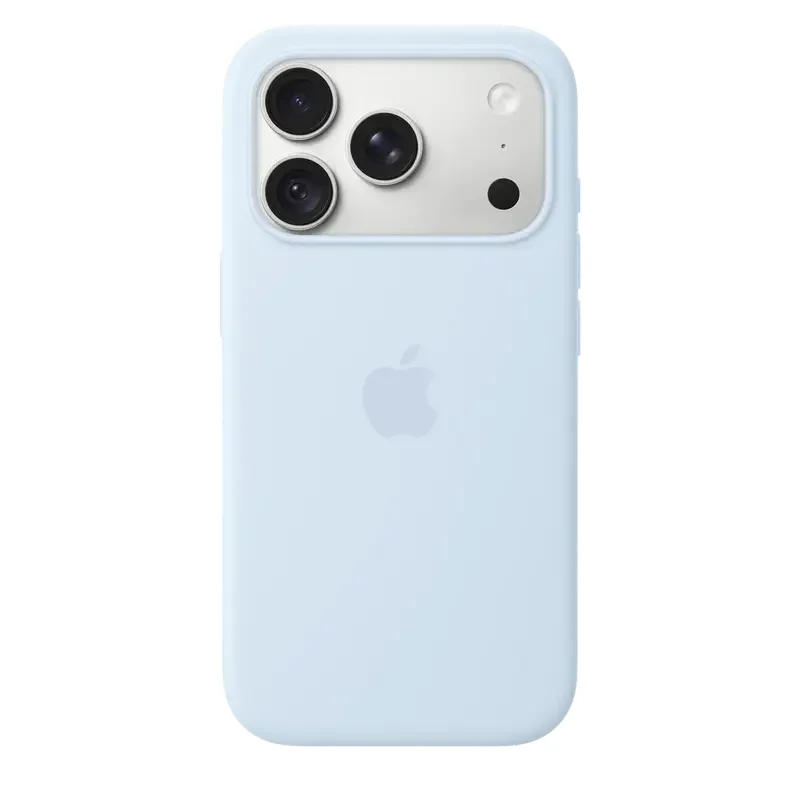 iPhone 18 Pro Silicone Case with MagSafe - Crisp Blue, Model A3701
