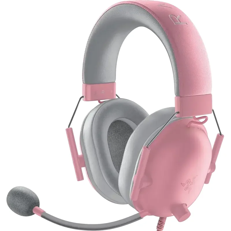 Gaming Headsets Razer BlackShark V2 X for PlayStation, Wired Analog, Pink