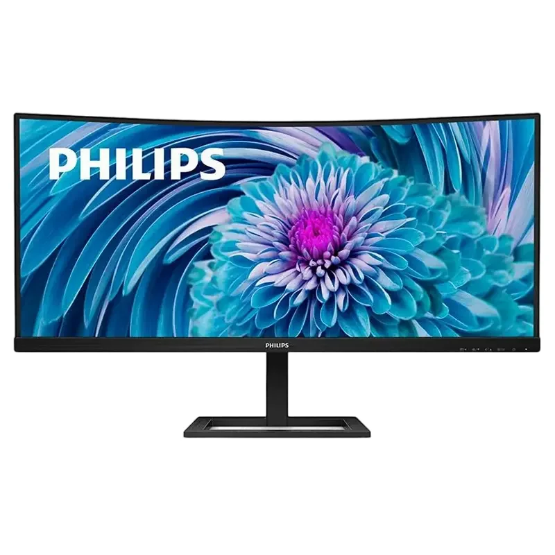 34" PHILIPS 346E2CUAE, Black, VA-Curved, 3440x1440, 120Hz,1ms, 300cd,MegaDCR,DP+HDMI+USB+TypeC,Spkrs