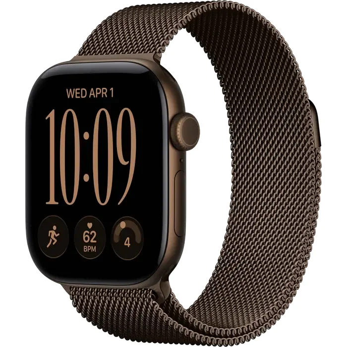 Apple Watch Series 12 GPS, 42mm Dark Bronze Aluminium Case with Dark Bronze Milanese Loop MKDC4