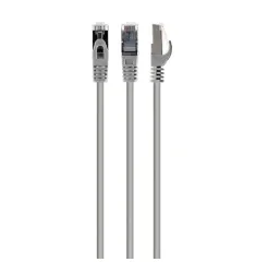 Cat.6A SFTP   1m, Grey, Copper, PP6A-LSZHCU-1M, Cablexpert, Low Smoke Zero Halogen (LSZH)