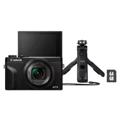 Aparat Foto Compact Canon PowerShot G7 X Mark III, Vlogger Kit, Negru