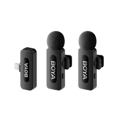 Портативный записывающий микрофон Boya BY-V2 V2.0, Беспроводной, Черный