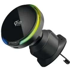 Car Mount With Wireless Charger Proove Spark Qi2.2 25W, Black
