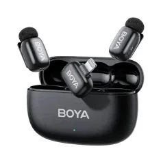 Портативный записывающий микрофон Boya mini 2-03, Беспроводной, Черный