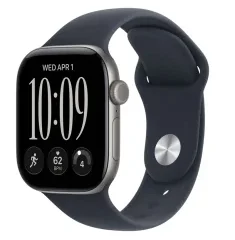 Apple Watch Series 12 GPS, 42mm Space Grey Aluminium Case with Navy Blue Sport Band - M/L MJE94