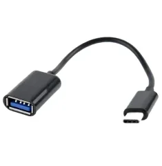 Адаптер Cablexpert A-OTG-CMAF2-01, USB Type-A (F)/USB Type-C, 0,2м, Чёрный