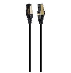 Patch Cord Cat.8  5.0m, Black, PP8-LSZHCU-BK-5M, Cablexpert, Low Smoke Zero Halogen (LSZH)