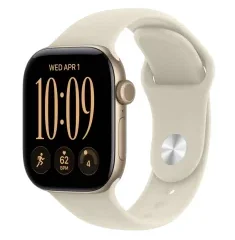 Apple Watch Series 12 GPS, 42mm Light Gold Aluminium Case with Sand Sport Band - M/L MJEE4