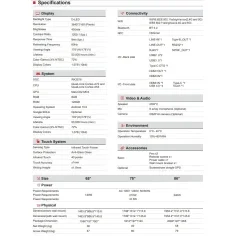 Interactive Display QD-E8113062 65 inches 3576 8/128GB Android 14