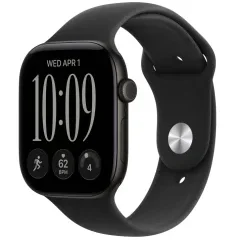Apple Watch Series 12 GPS, 46mm Black Aluminium Case with Black Sport Band - S/M MJEK4