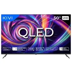 50" LED SMART TV KIVI 50U7000MB, QLED, 4K UHD, Android TV, Black