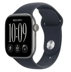 Apple Watch Series 12 GPS, 42mm Space Grey Aluminium Case with Navy Blue Sport Band - S/M MJE74