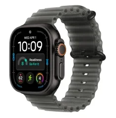 Apple Watch Ultra 4 GPS + Cellular, 49mm Black Titanium Case with Translucent Black Ocean Band MJAY4