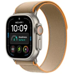 Apple Watch Ultra 4 GPS + Cellular, 49mm Natural Titanium Case with Sand Trail Loop - S/M MJAJ4