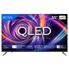 55" LED SMART TV KIVI 55U7000MB, QLED, 4K UHD, Android TV, Black