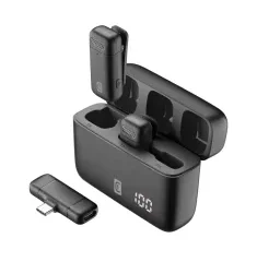 Portable Recording Microphone Cellularline Talk Pro, Wireless/Wired Analog, Black