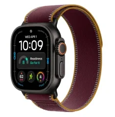 Apple Watch Ultra 4 GPS + Cellular, 49mm Black Titanium Case with Burgundy Trail Loop - S/M MJC34