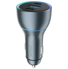 Car Charger Proove Super Charge 130W (2 Type-C + USB) Metal Gray