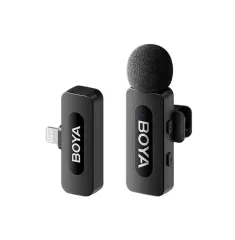 Портативный записывающий микрофон Boya BY-V1 V2.0, Беспроводной, Черный
