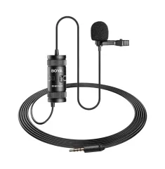 Портативный записывающий микрофон Boya BY-M1 Pro II, Проводной аналоговый, Черный