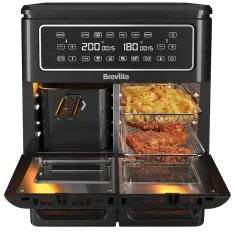 Friteuză cu aer cald Breville Halo Flexi, Negru