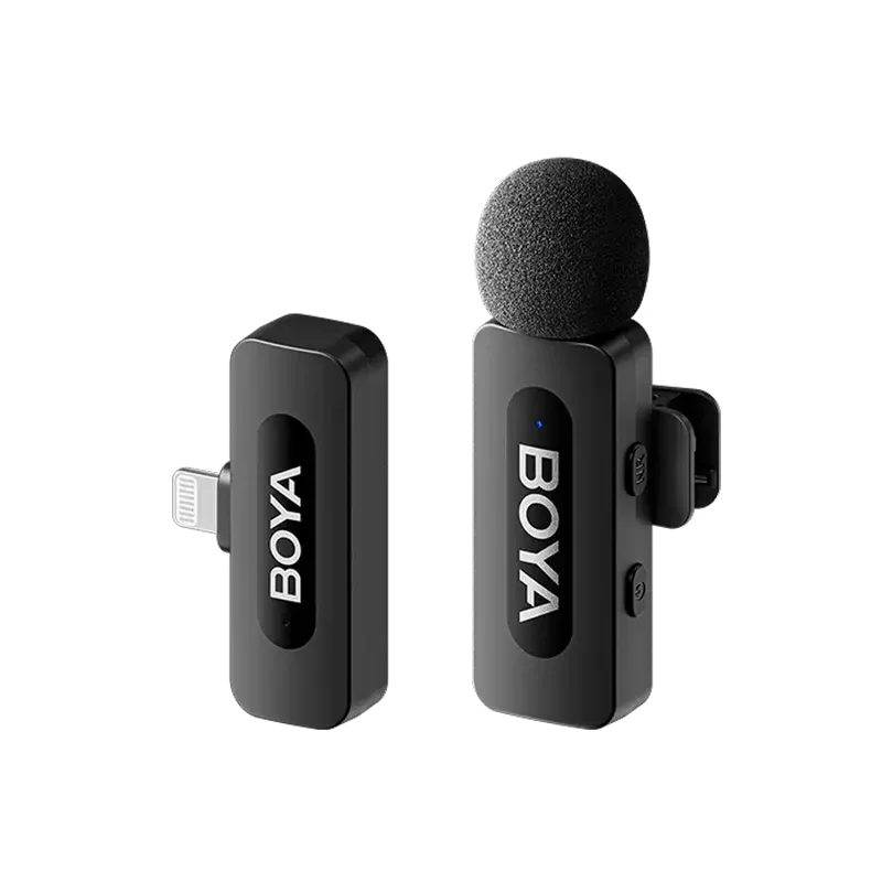 Портативный записывающий микрофон Boya BY-V1 V2.0, Беспроводной, Черный
