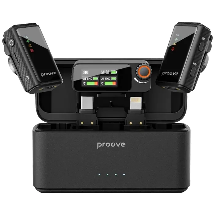 Microphone Wireless Microphone System Proove Forum Pro (Lightning/Type-C/AUX), Black