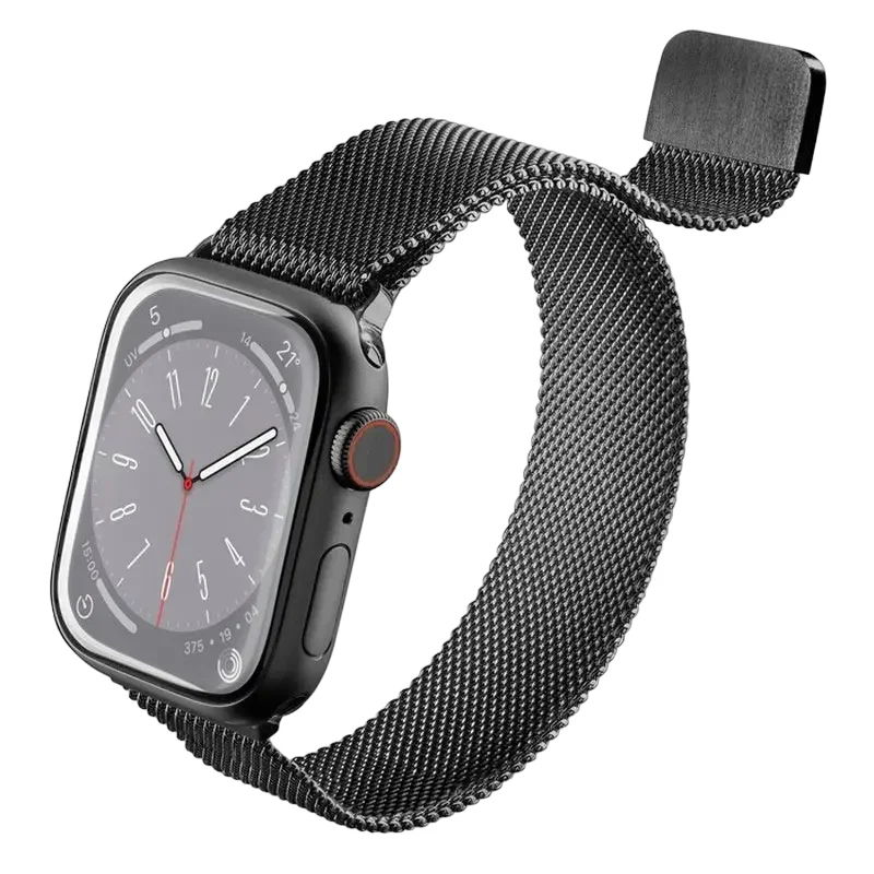Watch Strap Cellularline Steel Band, Steel, Black