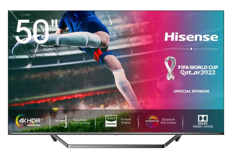 50" LED TV Hisense 50U7QF, Black (3840x2160 UHD, SMART TV, PCI 2700Hz, DVB-T/T2/C/S2)