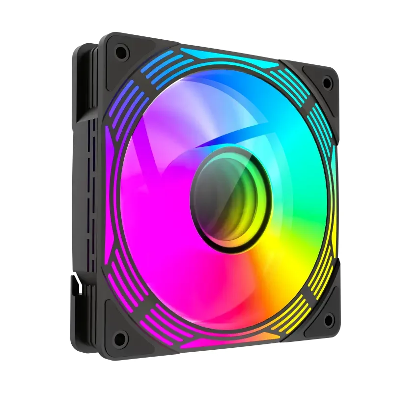 PC Case Fan GAMEMAX FN12A-C8I-R, Reversed, 120mm, ARGB, 24 LED, 9 blades, PWM, <31.21dB, 44.35 CFM,